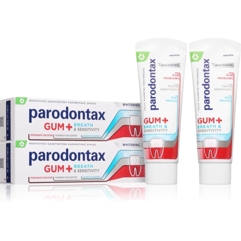 Parodontax Gum And Sens Whitening bělicí pasta na zuby 2x75 ml