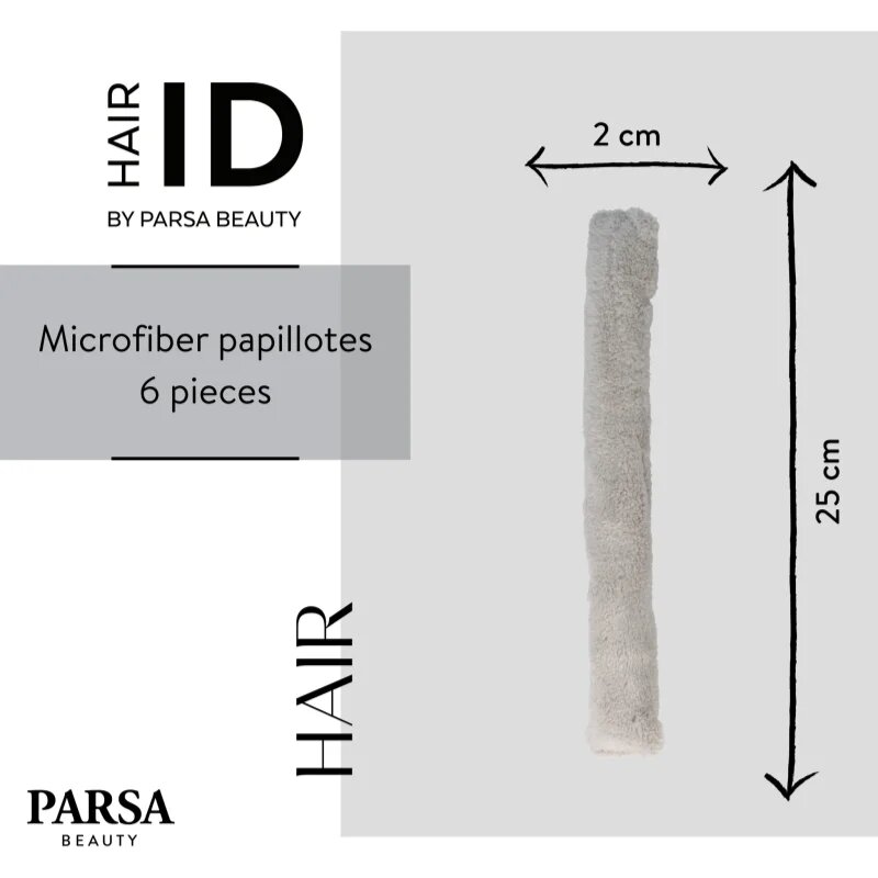 Parsa Beauty ID Microfibre Bendy Rollers set na natáčení vlasů 6 ks
