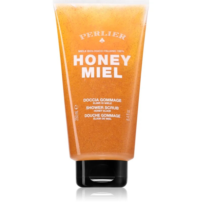 Perlier Honey Miel tělový sprchový peeling pro citlivou pokožku 250 ml
