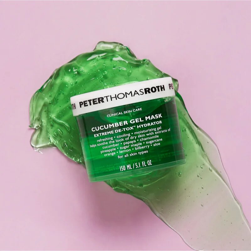 Peter Thomas Roth Cucumber De-Tox Gel Mask hydratační gelová maska na obličej a oční okolí 150 ml