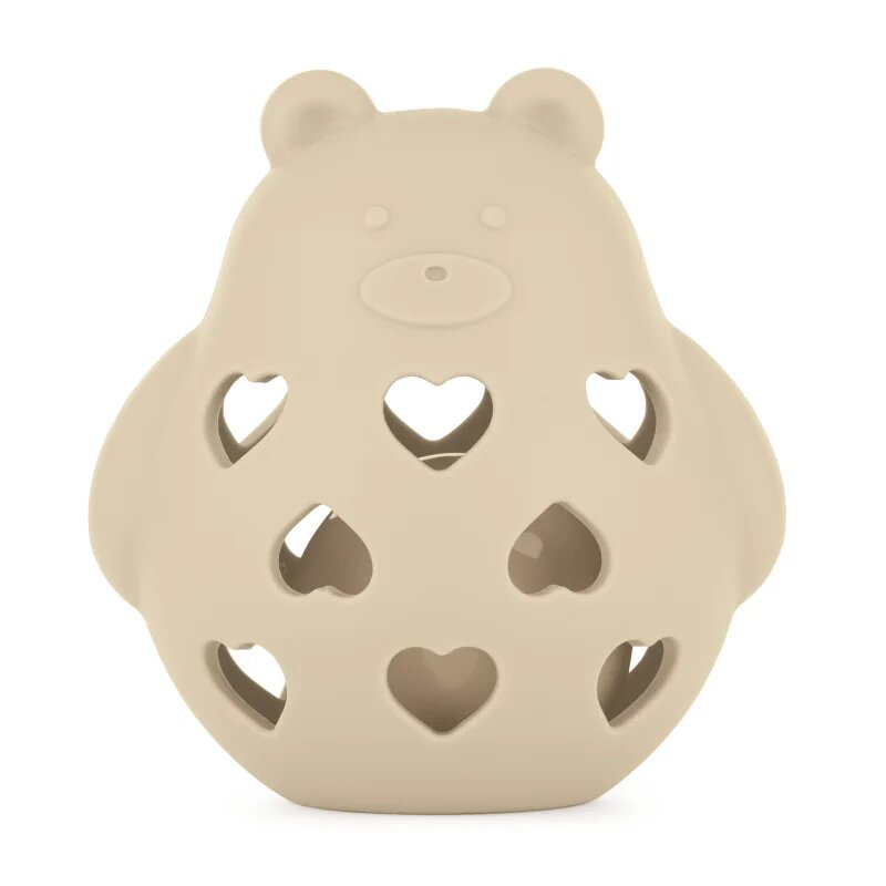 Petite&Mars Bear Basil 0m+ chrastítko Desert Sand 1 ks