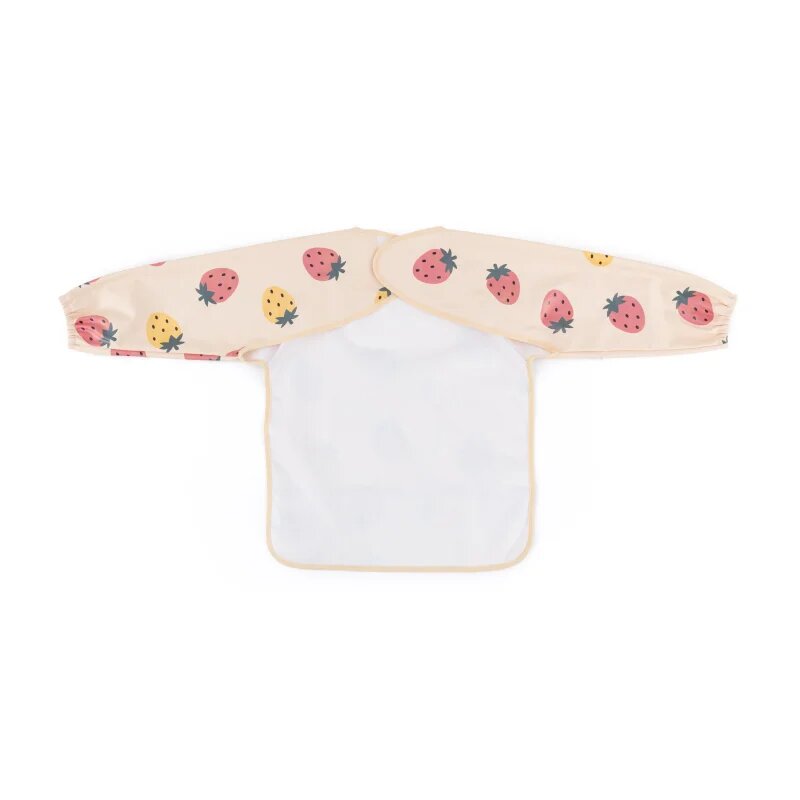 Petite&Mars Ben bryndák s dlouhými rukávy 2 y+ Beige Strawberries 1 ks