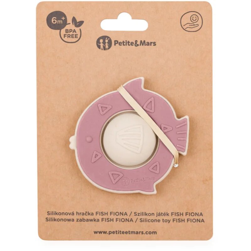 Petite&Mars Fish Fiona 6m+ hračka Dusty Rose 1 ks