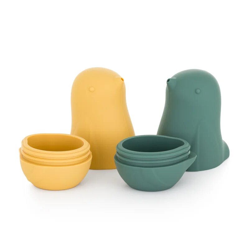 Petite&Mars Love Birds hračka do vody 6 m+ Ochre Green 2 ks