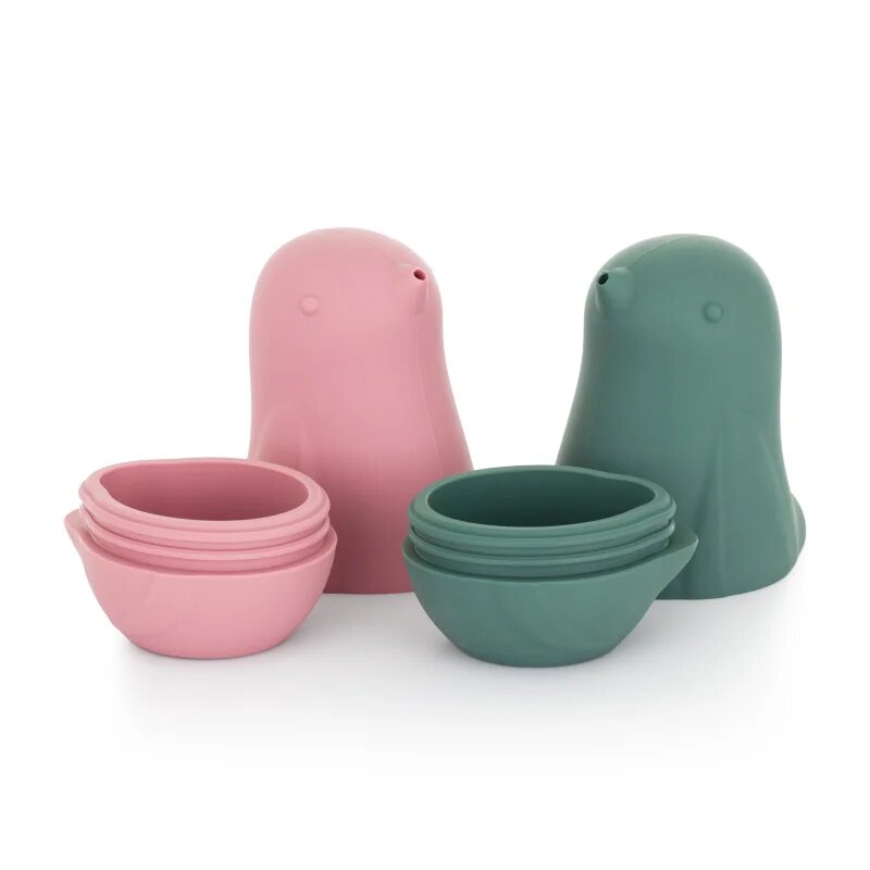 Petite&Mars Love Birds hračka do vody 6 m+ Rose Green 2 ks