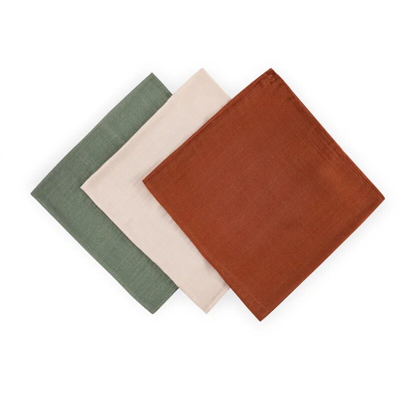 Petite&Mars Moussy látkové pleny Earth Tones 68 x 68 cm 3 ks