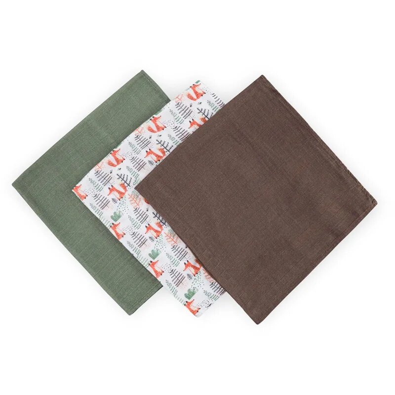 Petite&Mars Moussy látkové pleny Forest Fox 68 x 68 cm 3 ks