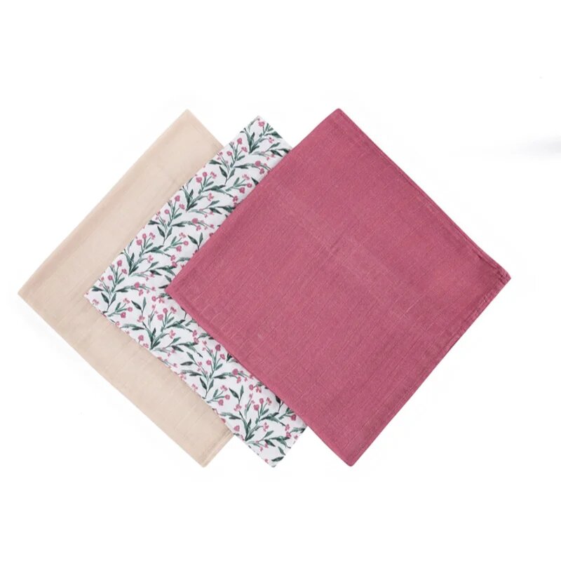 Petite&Mars Moussy látkové pleny Pink Meadow 68 x 68 cm 3 ks