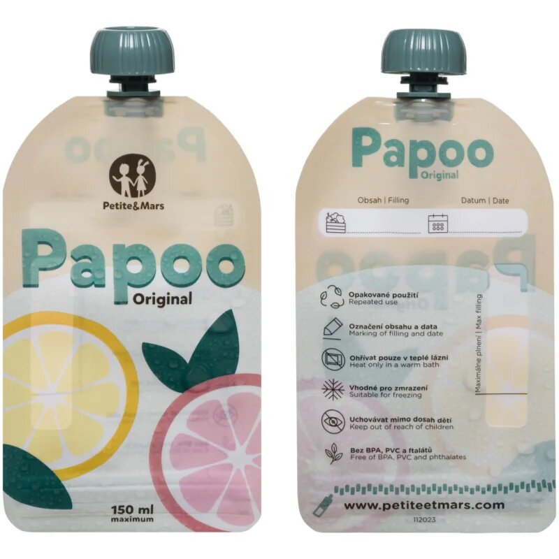 Petite&Mars Papoo kapsička na jídlo 6x150 ml