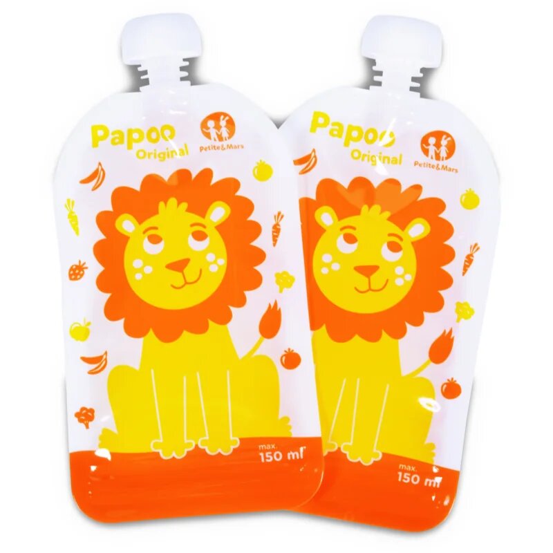 Petite&Mars Papoo kapsička na jídlo Lion 6x150 ml