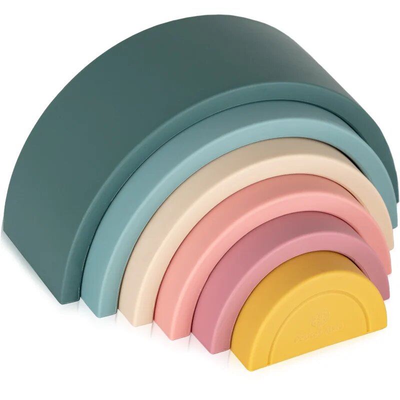 Petite&Mars Rainbow 12m+ aktivity hračka Misty Green 1 ks