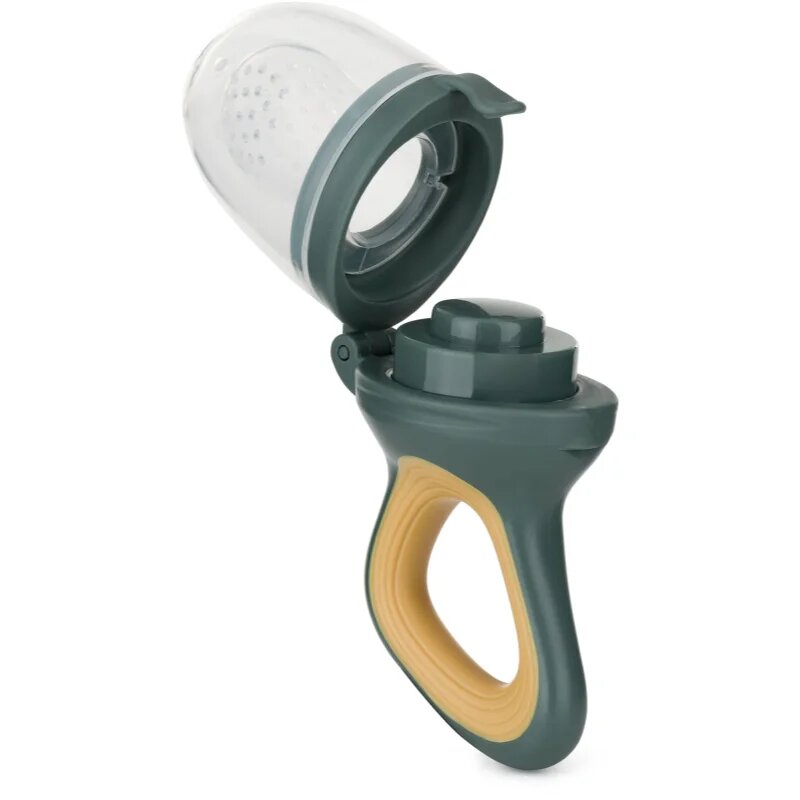 Petite&Mars Silicone Food Feeder 6m+ krmící kousátko Green&Ochre 1 ks