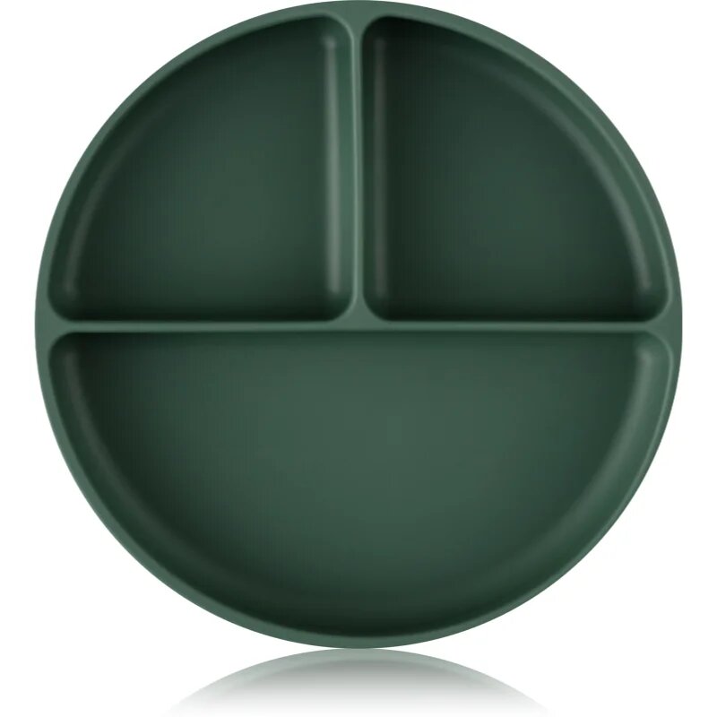 Petite&Mars Take&Match 6m+ dělený talíř kulatý Misty Green 1 ks