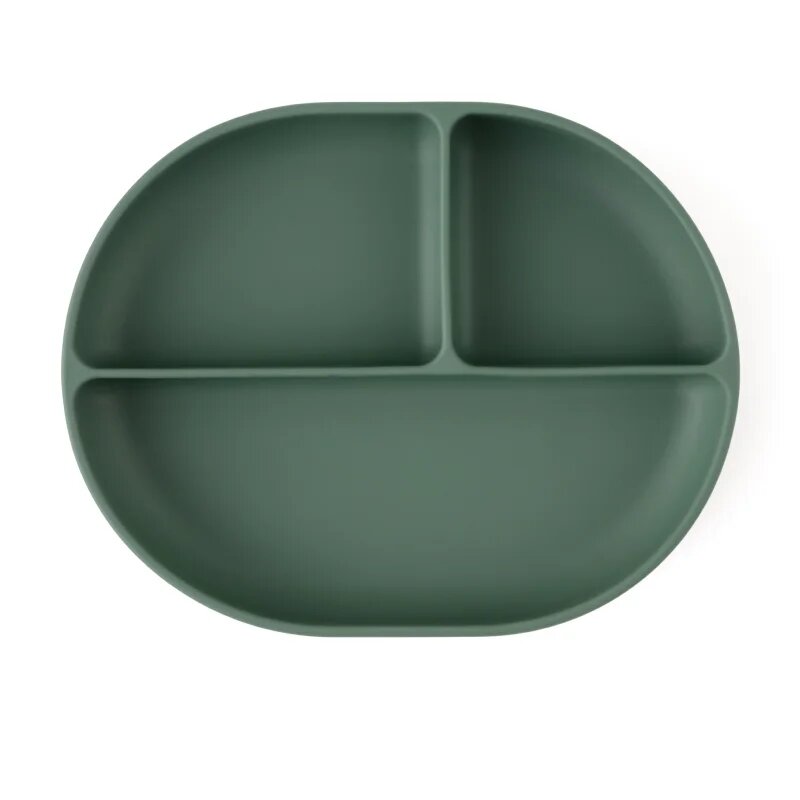 Petite&Mars Take&Match 6m+ dělený talíř s přísavkou Misty Green 1 ks
