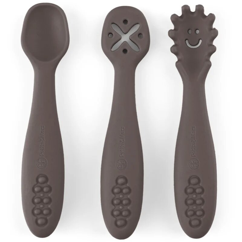 Petite&Mars Take&Match 6m+ lžička pro děti Bitter Cocoa 3 ks