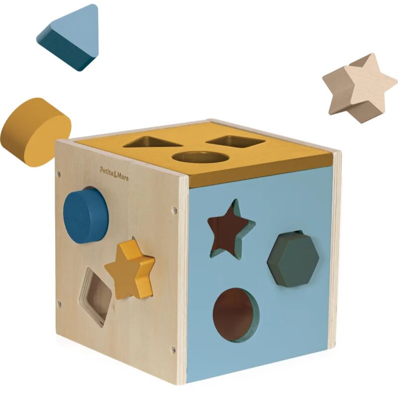 Petite&Mars Wood of Mars Gravity aktivity vkládačka ze dřeva 12m+ Cosmic Blue 1 ks
