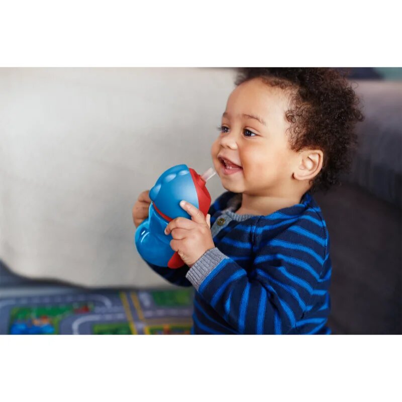 Philips Avent Bendy Straw SCF796/01 9m+ hrnek s ohebným brčkem Blue 200 ml