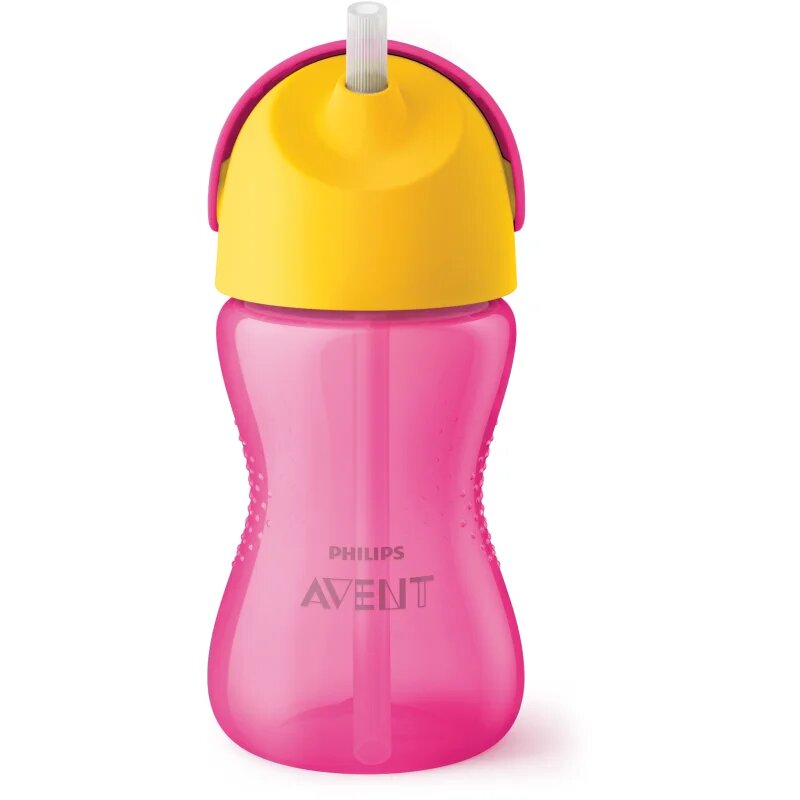 Philips Avent Bendy Straw SCF798/02 12m+ hrnek s ohebným brčkem Pink 1 ks
