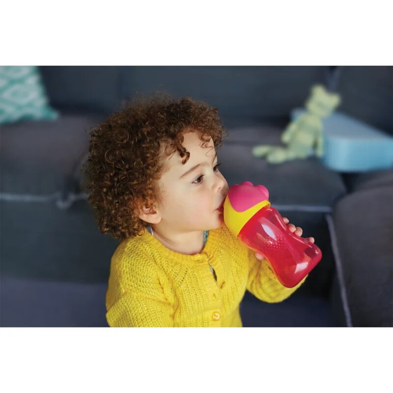 Philips Avent Bendy Straw SCF798/02 12m+ hrnek s ohebným brčkem Pink 1 ks