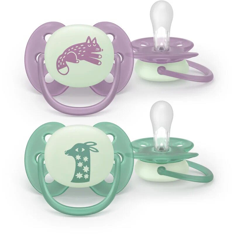 Philips Avent Ultrasoft Night SCF094/04 6-18m dudlík Neutral 2 ks