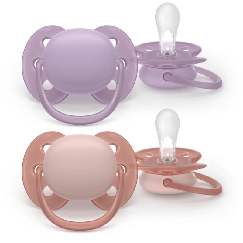 Philips Avent Ultrasoft SCF091/43 6-18 m dudlík Girl 2 ks