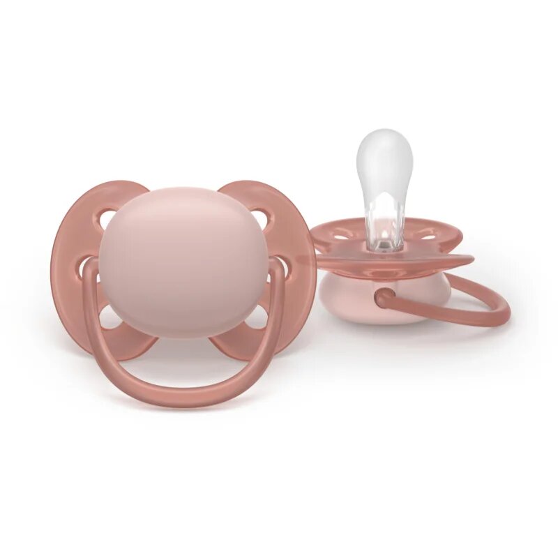 Philips Avent Ultrasoft SCF091/43 6-18 m dudlík Girl 2 ks
