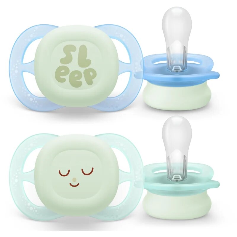 Philips Avent Ultrastart Day&Night SCF075/18 0-2 m dudlík Boy 2 ks