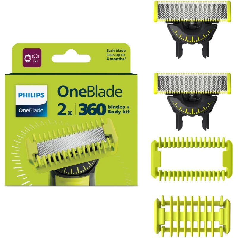 Philips OneBlade 360 QP624/50 náhradní břity for OneBlade 360 2 ks