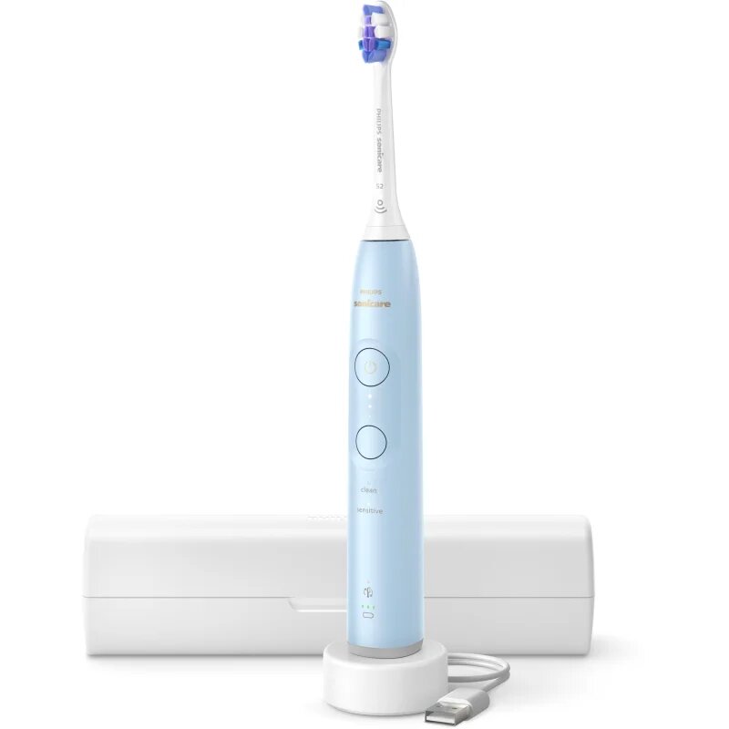 Philips Sonicare 6100 HX7406/02 sonický elektrický zubní kartáček s cestovním pouzdrem Light Blue 1 ks