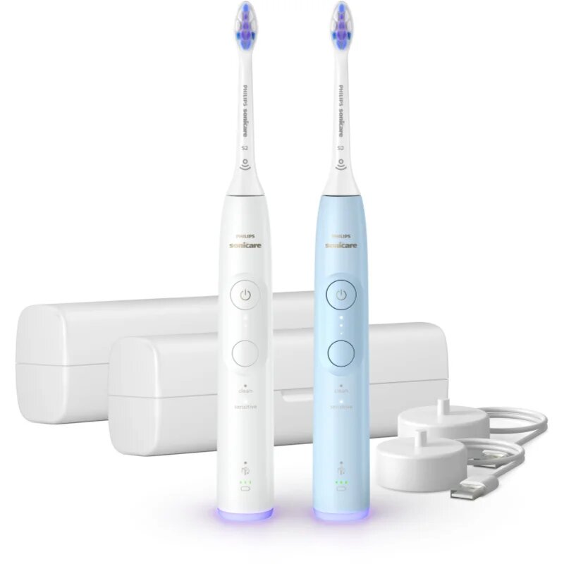 Philips Sonicare 6100 set 2 zubních kartáčků s cestovními pouzdry