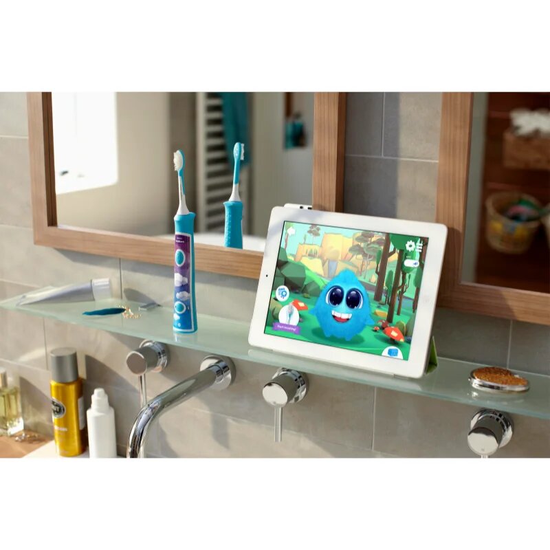 Philips Sonicare For Kids HX6322/04 sonický elektrický zubní kartáček pro děti s Bluetooth Aqua 1 ks