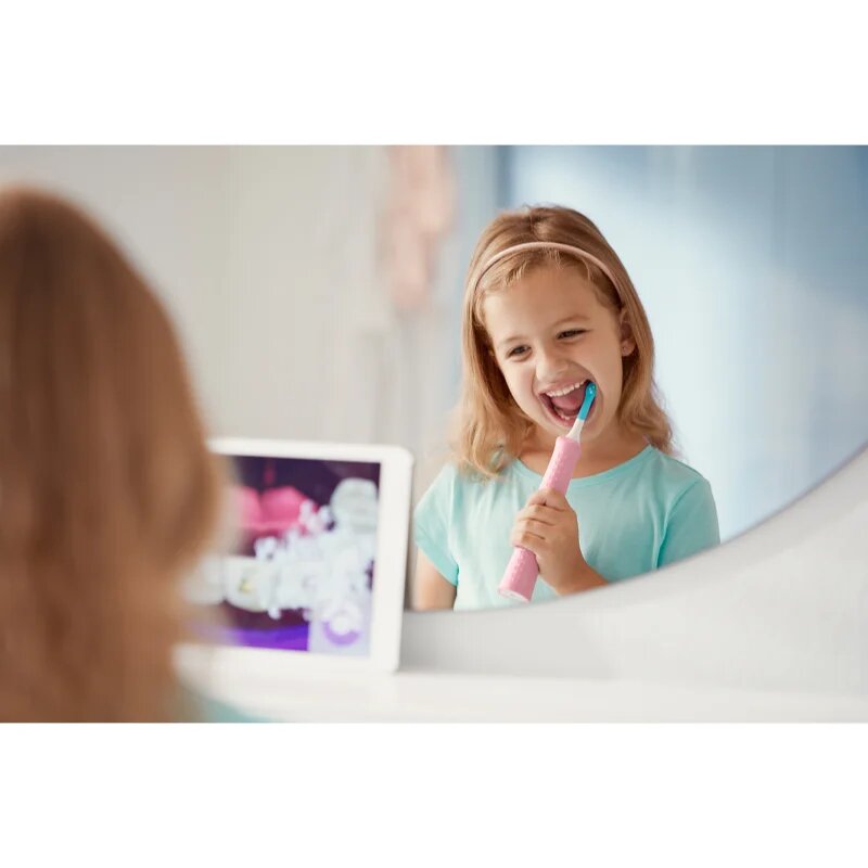 Philips Sonicare For Kids HX6352/42 sonický elektrický zubní kartáček pro děti s Bluetooth Pink 1 ks
