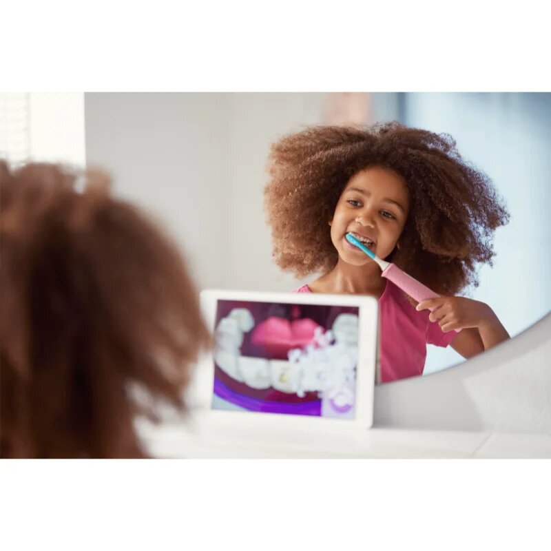 Philips Sonicare For Kids HX6352/42 sonický elektrický zubní kartáček pro děti s Bluetooth Pink 1 ks