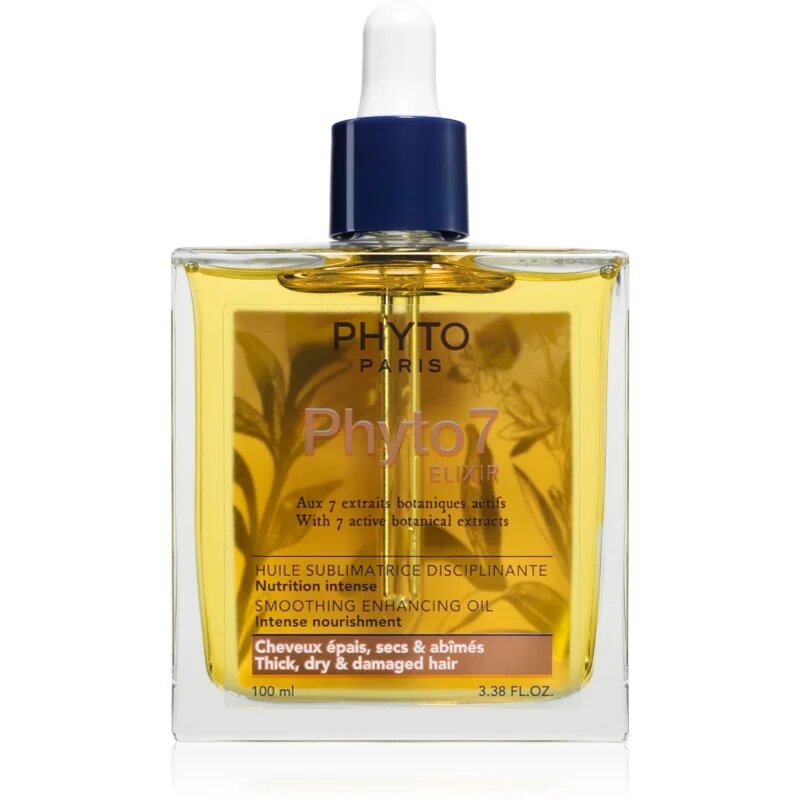 Phyto 7 Elixir Smoothing Enhancing Oil olej pro suché namáhané vlasy 100 ml
