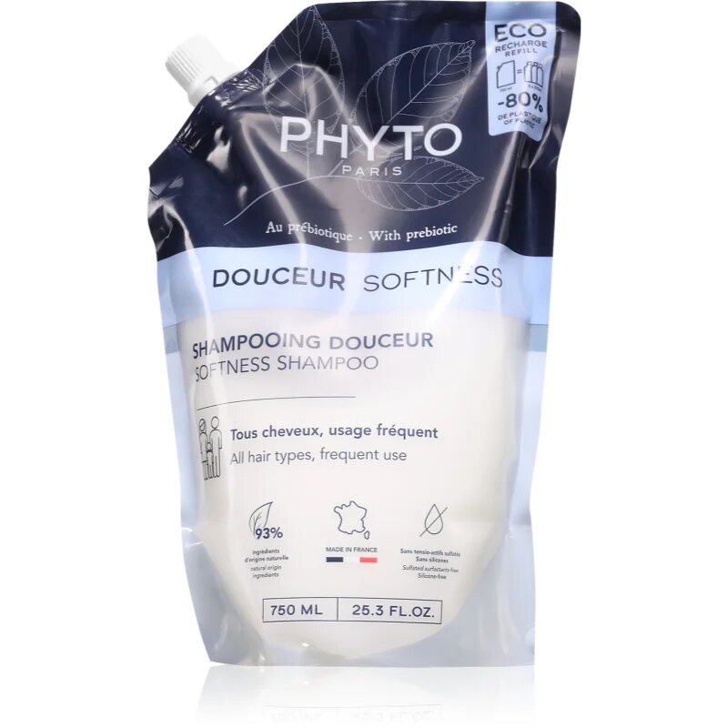Phyto Douceur Softness Shampoo jemný šampon ke každodennímu použití pro obnovu pokožky hlavy 750 ml