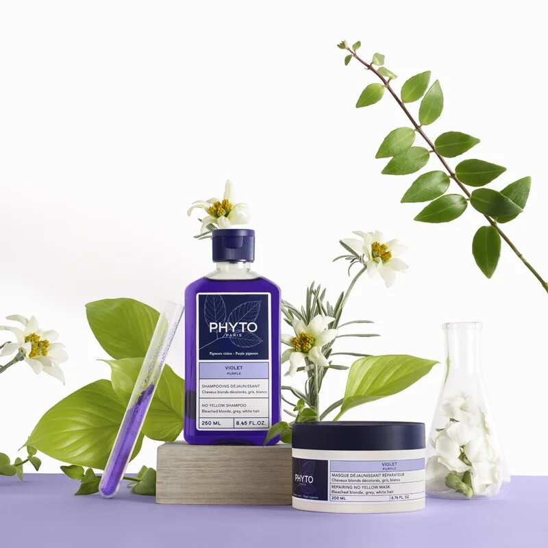 Phyto Violet No Yellow Shampoo tónovací šampon pro blond a melírované vlasy 250 ml