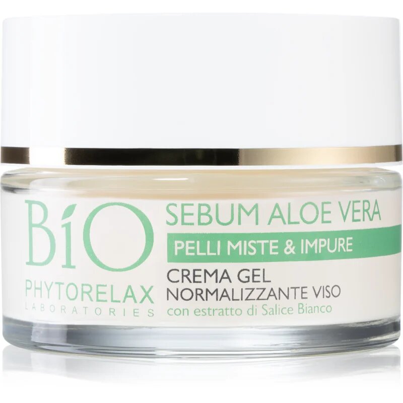 Phytorelax Laboratories Bio Sebum Aloe Vera hydratační gel krém na redukci mastnoty pleti 50 ml