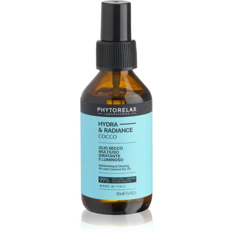 Phytorelax Laboratories Coconut multifunkční suchý olej na obličej tělo a vlasy 100 ml