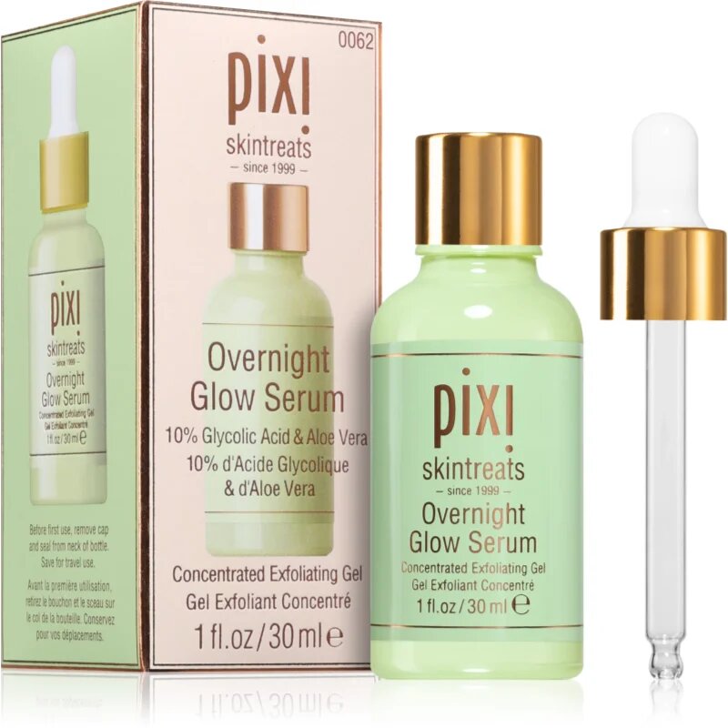 Pixi Overnight Glow Serum noční pleťové sérum s kyselinou glykolovou 30 ml