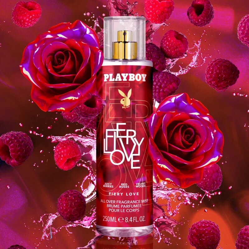 Playboy Fiery Love tělový sprej pro ženy 250 ml