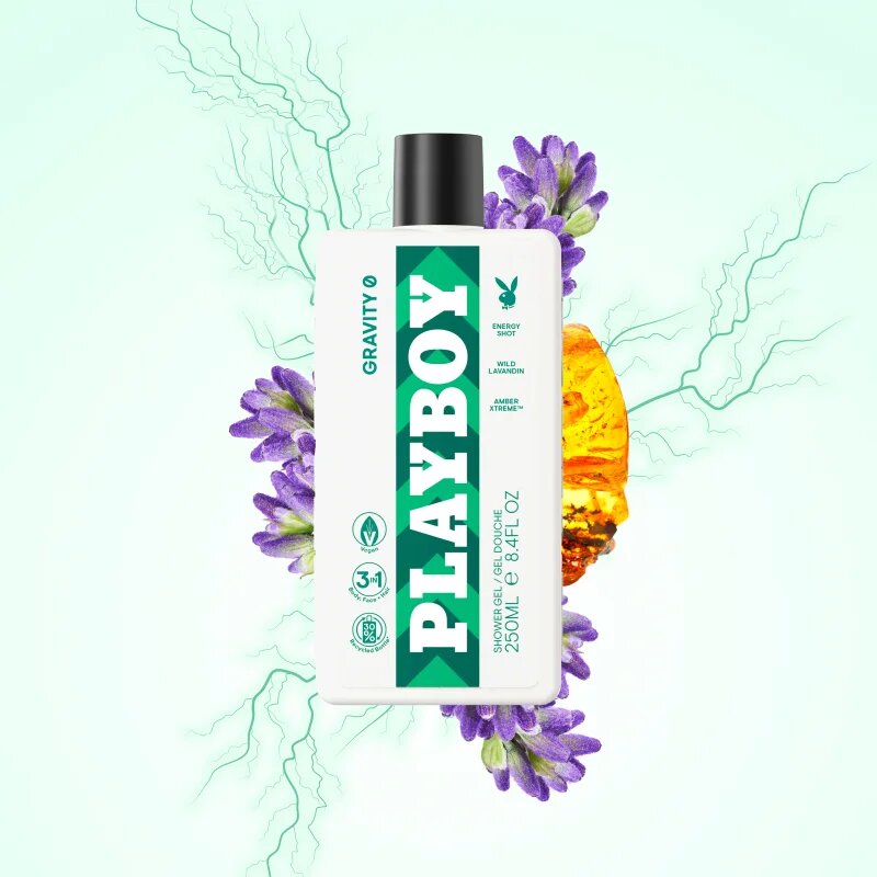 Playboy Gravity 0 sprchový gel 3 v 1 pro muže 250 ml