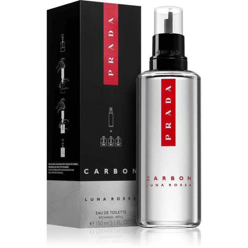 Prada Luna Rossa Carbon toaletní voda – náhradní náplň pro muže Refill 150 ml