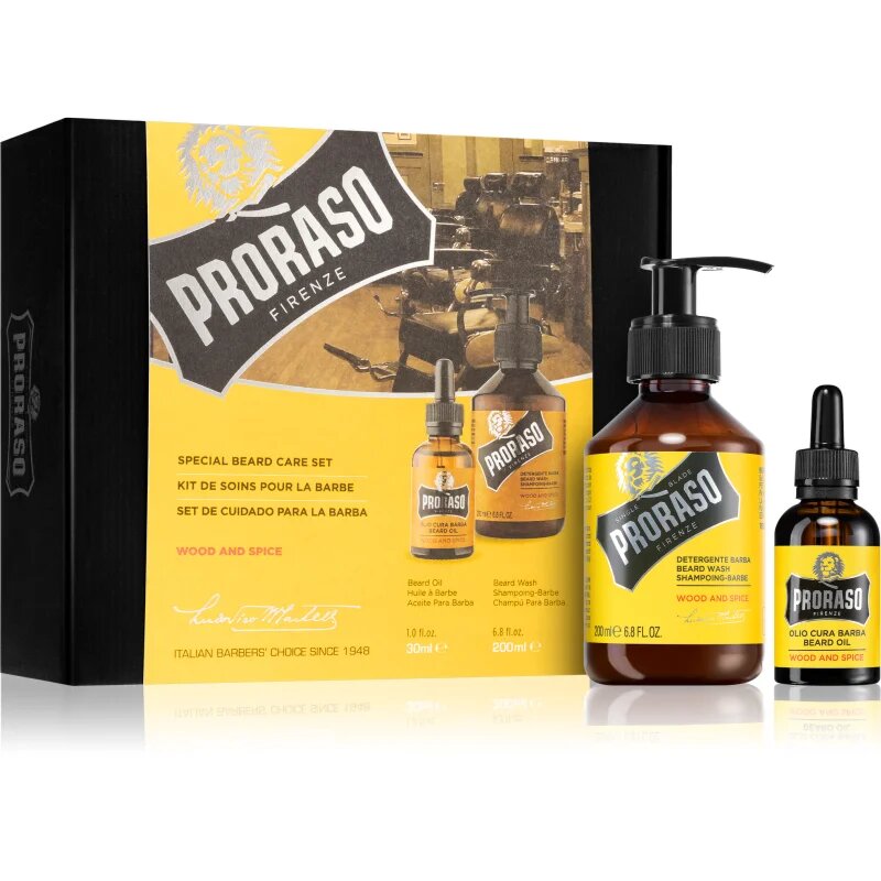 Proraso Wood and Spice dárková sada na vousy pro muže