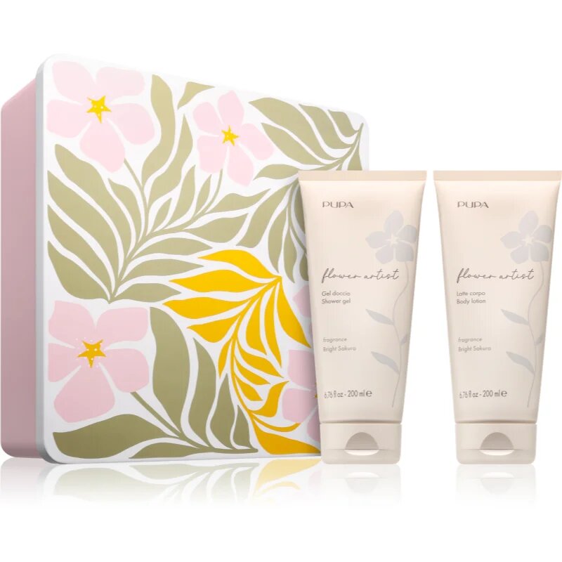PUPA Milano Flower Artist Kit dárková sada na tělo s vůní Bright Sakura