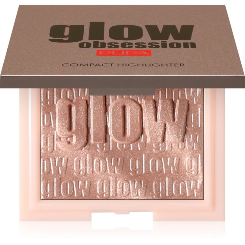 PUPA Milano Glow Obsession kompaktní pudrový rozjasňovač odstín 002 - Rose Gold 6 g