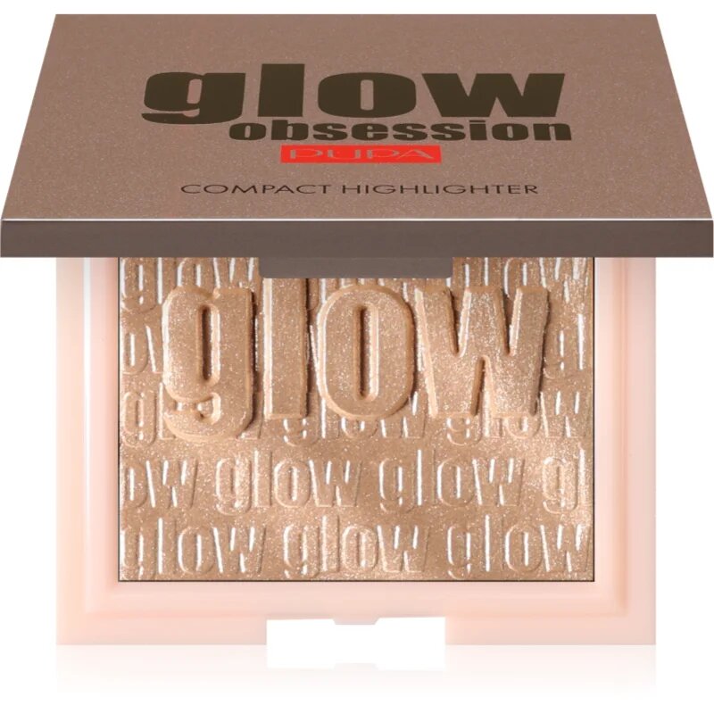 PUPA Milano Glow Obsession kompaktní pudrový rozjasňovač odstín 100 - Light Gold 6 g