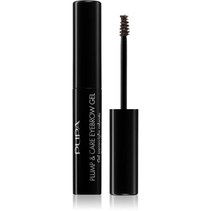 PUPA Milano Plump & Care Eyebrow Gel tónovací gel na obočí se sérem odstín 002 - Brown 3 ml