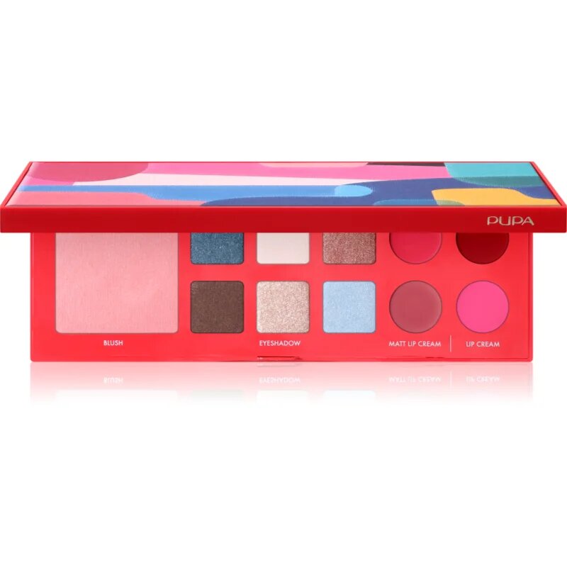 PUPA Milano Pupart S multifunkční paleta na oči a rty RED 11.4 g