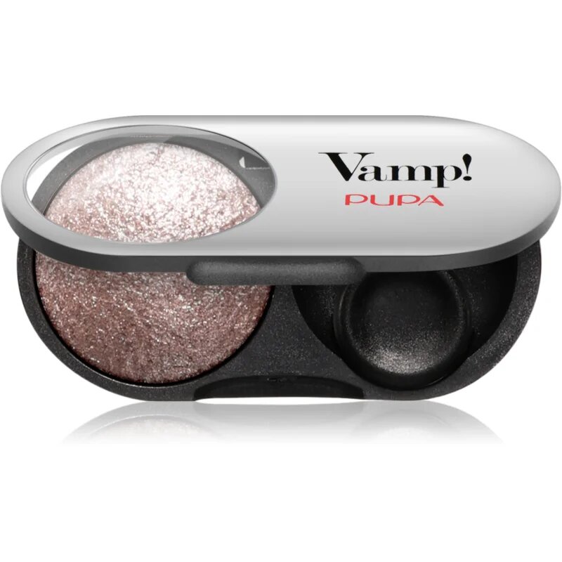 PUPA Milano Vamp! Radiant Baked Eyeshadow dlouhotrvající zářivé oční stíny odstín 404 Cold Taupe - WET & DRY 1 g