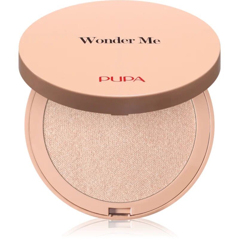 PUPA Milano Wonder Me Glow kompaktní pudrový rozjasňovač odstín 102 - Pure Gold 7.5 g